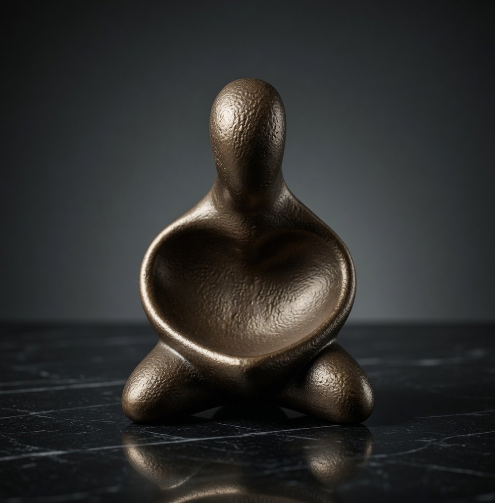 Abstract Clay Mother Goddess Sculpture Fertility Symbol Modern Art Figurine 4x6"